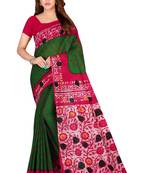 Multicolor hand woven art silk saree with blouse