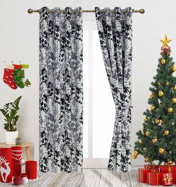 Digital Printed Polyester Whiteout Curtains Each Pack of 2 pc 1