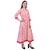 Reme Women Pink Flared Long Casual Printed Cotton Kurta