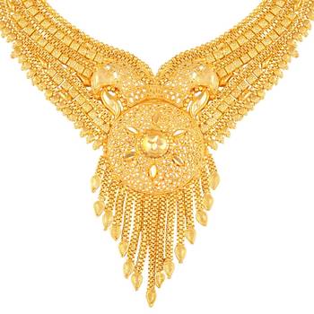 Asmitta Incredible Designer 1 Gram High Gold Plated Choker Style  Necklace Set For Women 3