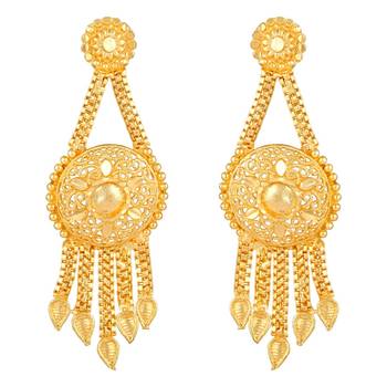 Asmitta Incredible Designer 1 Gram High Gold Plated Choker Style  Necklace Set For Women 4