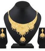Asmitta Festive Wear 1 Gram Gold Plated Choker Style Necklace Set For Women
