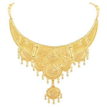 Asmitta Festive Wear 1 Gram Gold Plated Choker Style Necklace Set For Women 3