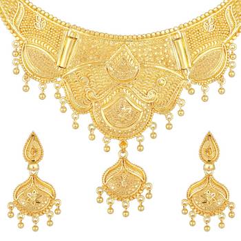 Asmitta Festive Wear 1 Gram Gold Plated Choker Style Necklace Set For Women 4