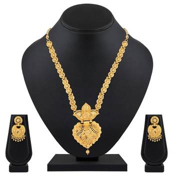 Asmitta Classic 1 Gram Gold Plated Choker Necklace Set For Women 5