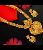 Asmitta Classic 1 Gram Gold Plated Choker Necklace Set For Women