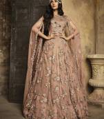 Light-chiku embroidered net salwar
