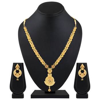 Asmitta Unique Designer 1 Gram Gold Plated Enamal Work Necklace Set For Women 1