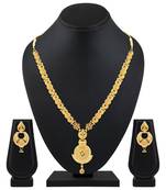 Asmitta Unique Designer 1 Gram Gold Plated Enamal Work Necklace Set For Women