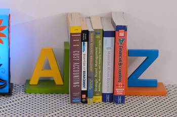 Colorful A-Z Design Wooden Bookend 2