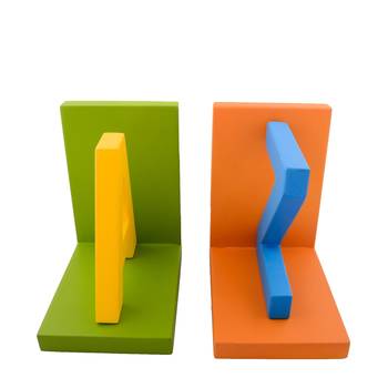 Colorful A-Z Design Wooden Bookend 5