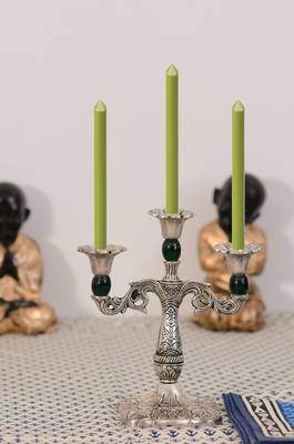 Decorative Green Candle stand 1
