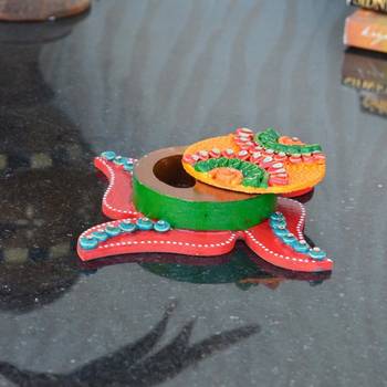 Papier Mache Swastik Roli Tikka Holder 2
