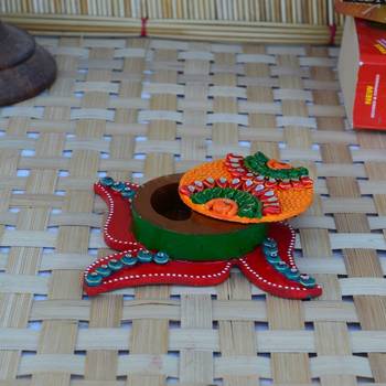 Papier Mache Swastik Roli Tikka Holder 4