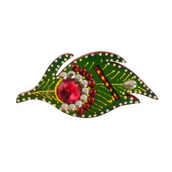 Leaf Design Colorful Wooden Chopra 2