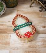 Stone Studded Marble Chopra - Leaf Design