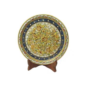 Marble Plate with Flowers 1