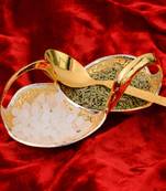 German Silver Multiutility Decorative Platter with Velvet Box