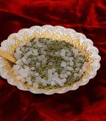 German Silver Multiutility Round Decorative Platter with Velvet Box