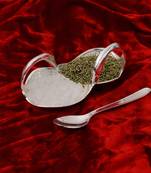 German Silver Multiutility Decorative Platter with Velvet Box