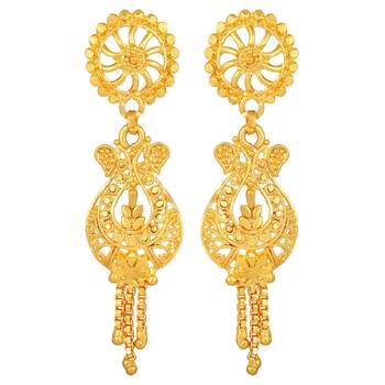 Asmitta Traditional 1 Gram Gold Plated Choker Necklace Set For Women 5