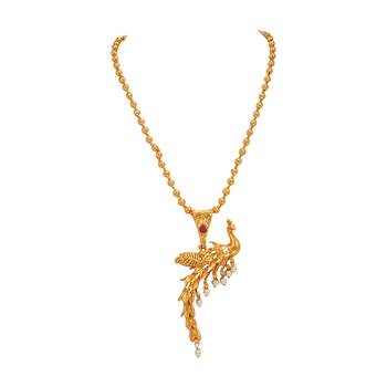 Gold Plated Peacoke Pandant Set 2