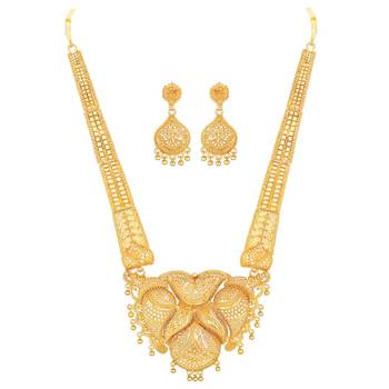 Asmitta Wedding Wear 1 Gram Gold Plated Necklace Set For Women 5