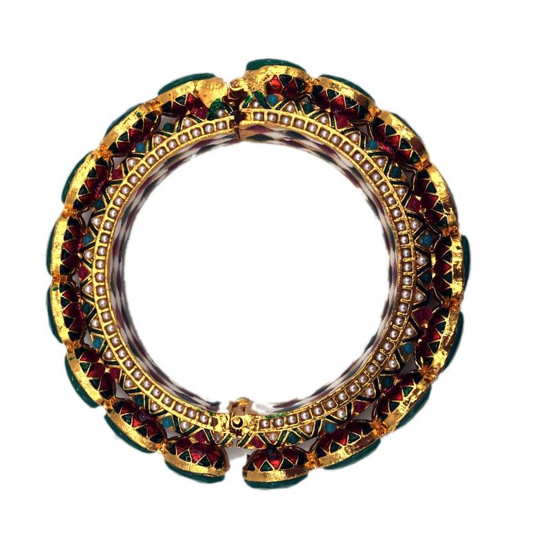 green meenakari bangles