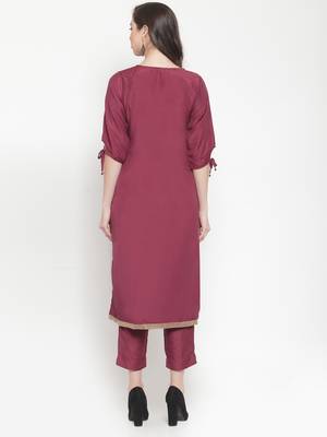 Purple embroidered silk ethnic-kurtis 3