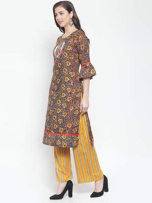Black embroidered rayon ethnic-kurtis 2