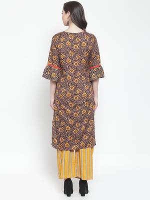 Black embroidered rayon ethnic-kurtis 3