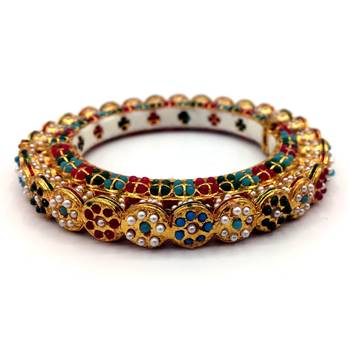 Multicolor Meenakari Rajwadi Bangles 2