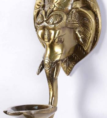 Brass Wall Hanging Deepak With Bell 5