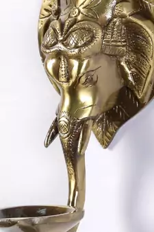 Brass Wall Hanging Deepak With Bell