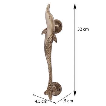 1 Pc Fish Shape Brass Door Handle 3