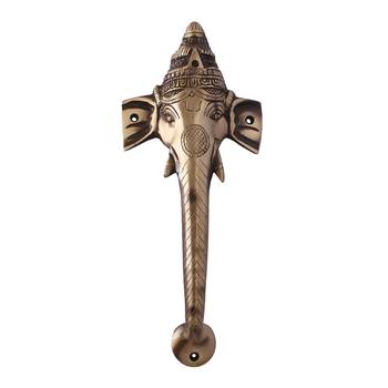 1 Pc Lord Ganesha Shape Brass Door Handle 2