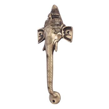 1 Pc Lord Ganesha Shape Brass Door Handle 4