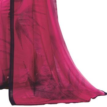  multicolor printed georgette saree with blouse 3