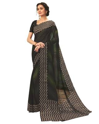  multicolor printed georgette saree with blouse 1