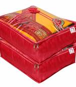 Atorakushon   Satin Saree Cover Clothes Storage Bag Wardrobe Garments Organiser kit 2 pcs