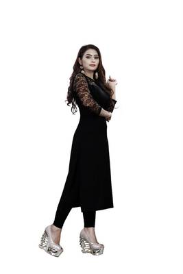 Multicolor plain crepe ethnic-kurtis 2