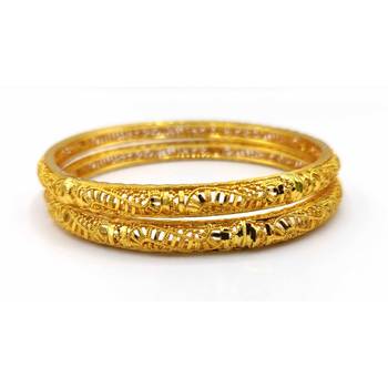 Gold Plated Designer Bangles Set Of 2 4