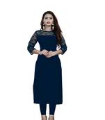 Multicolor plain crepe ethnic-kurtis