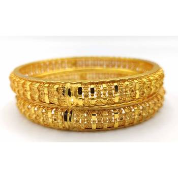 Gold Plated Bangles Set Of 2 5