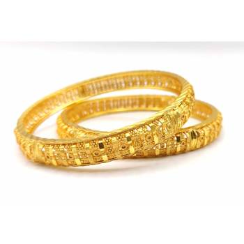 Gold Plated Bangles Set Of 2 6