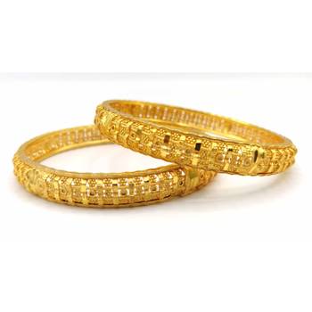 Gold Plated Bangles Set Of 2 7