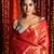 Firery Red Brocade Banaras Handloom Saree