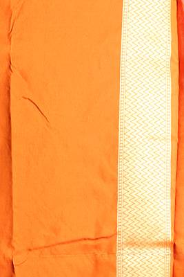 Black And Orange Half Half Banarasi With Zari Weaving 3