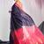 Midnight Blue Dupion Silk Saree With Allover Butta And Dual Border & Zari Pallu