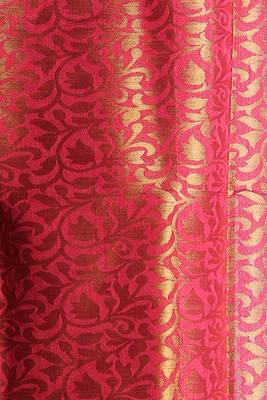 Sky Blue Dupion Silk Saree With Allover Butta And Pink Dual Border & Zari Pallu 4